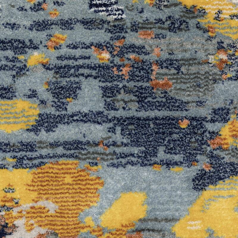 Style Haven Caldon Contemporary Abstract Yellow/Gold Area Rug