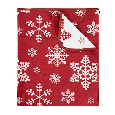 Novelty Holiday Matelasse Style Reversible Throw Blanket