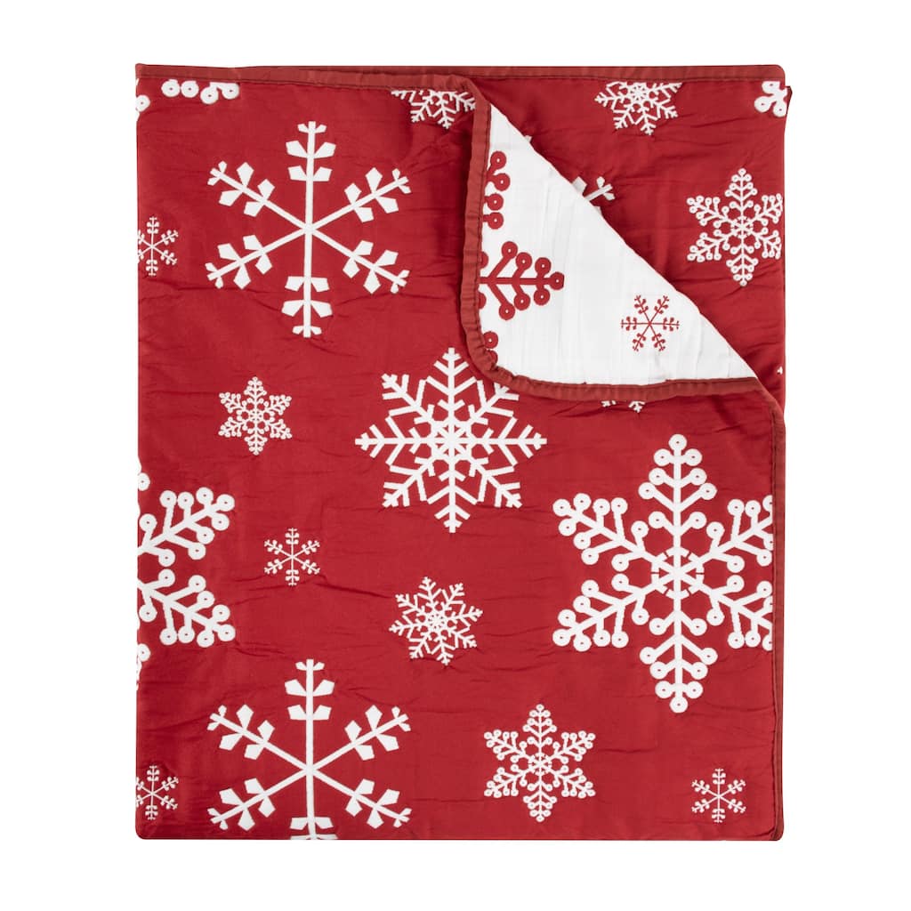 Novelty Holiday Matelasse Style Reversible Throw Blanket