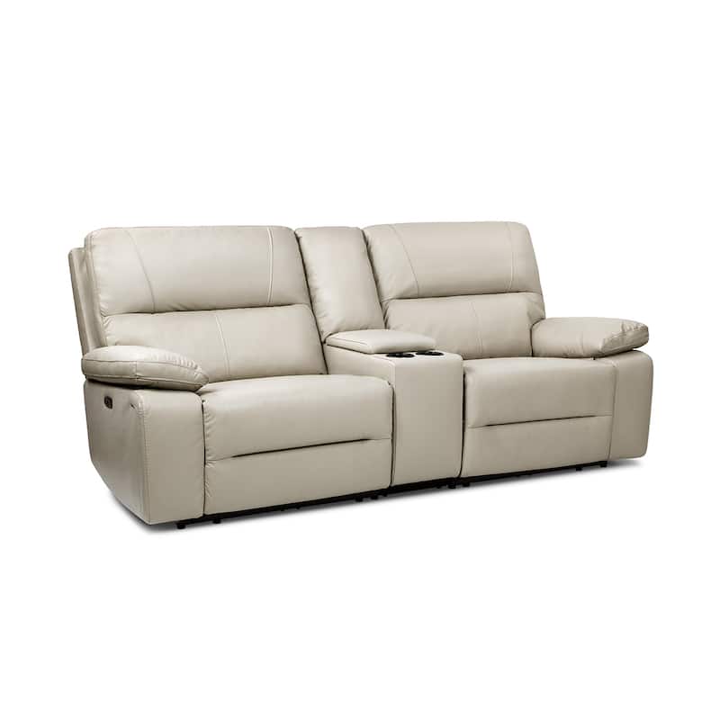 Malibu 79" 2-Piece Leather Power Reclining Loveseat with Console and Cup Holders
