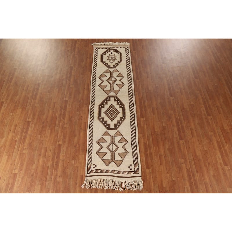 Anatolian Turkish Runner Rug Handmade Hallway Wool Carpet - 3'1"x 11'2"