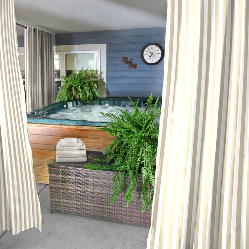 54" x 84" Grommet Semi-Sheer Outdoor Curtain Panel