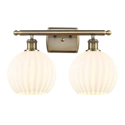 Innovations Lighting 516-2W-11-18 White Venetian Vanity White Venetian