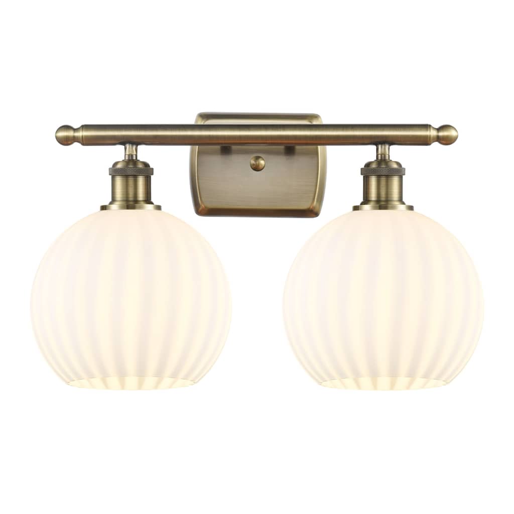Innovations Lighting 516-2W-11-18 White Venetian Vanity White Venetian