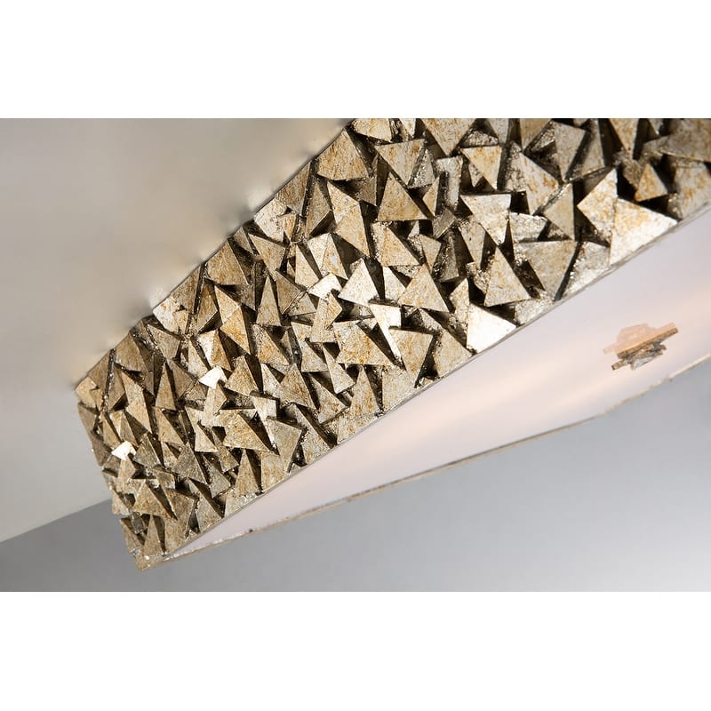 Mosaic Square 3-Light Flush in Silver
