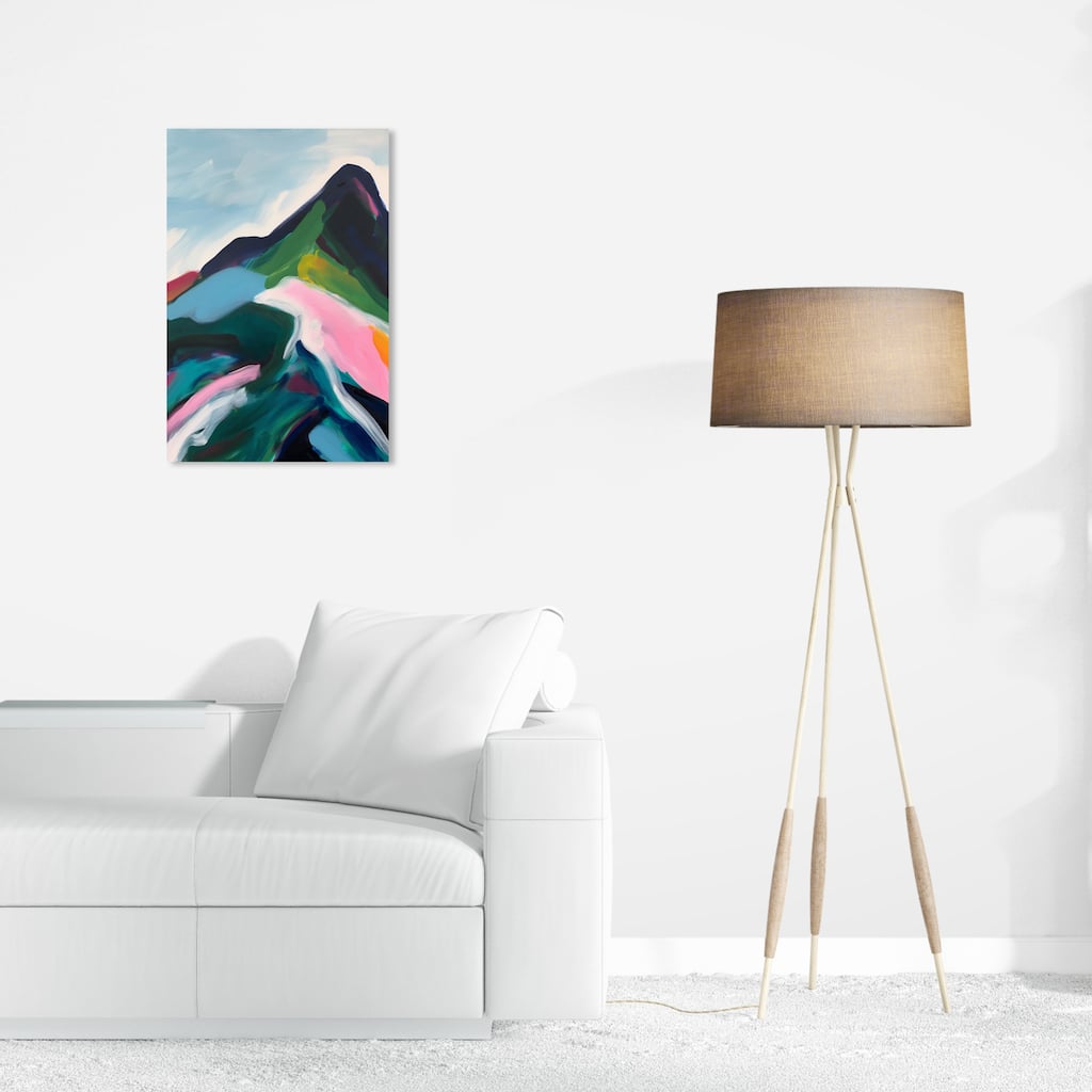 Wynwood Studio Canvas Nature and Landscape Green Mountain Peak Green and Modern & Contemporary Wall Art Canvas Print