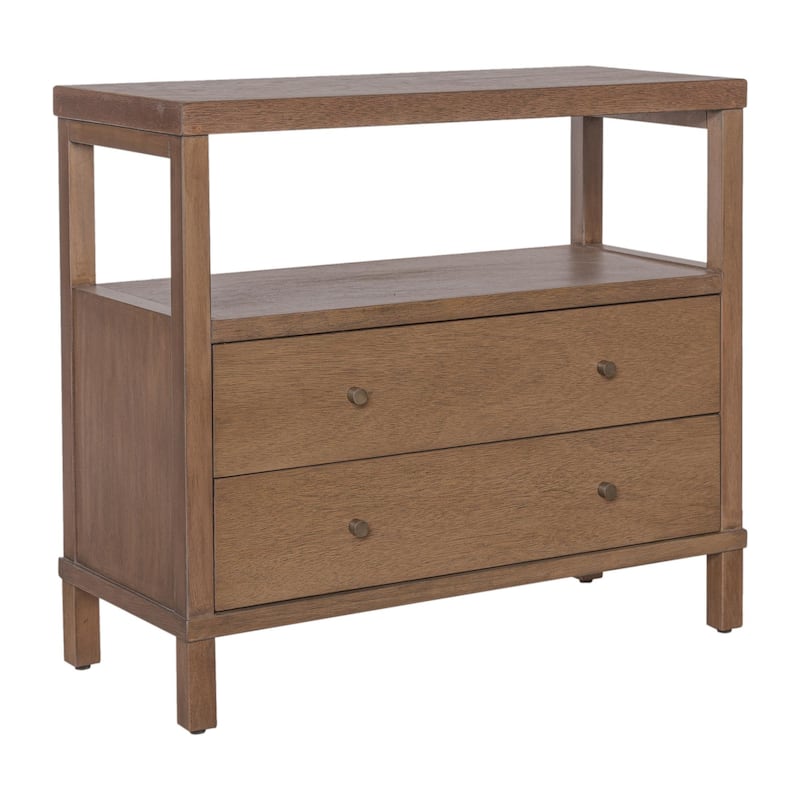 Indigo Road by Egypt Sherrod x East at Main Gemma Two-drawer Oversized Nightstand - Warm-Brown