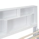 preview thumbnail 14 of 32, Full Size Platform Bed with Storage Headboard and Drawers - White Finish