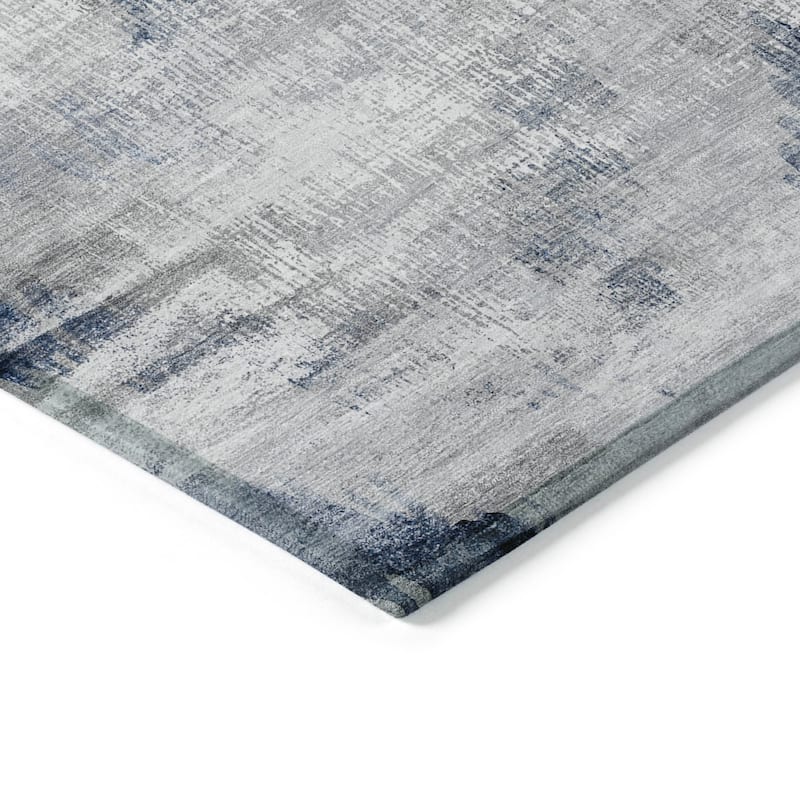 Machine Washable Indoor/ Outdoor Chantille Abstract Chevron Rug