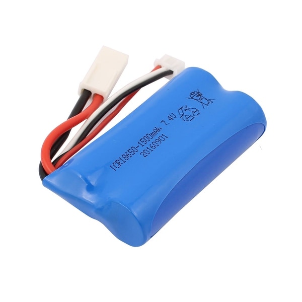DC 7.4V 1500mAh Rechargable Lithium Battery Pack for RC Airplane Blue