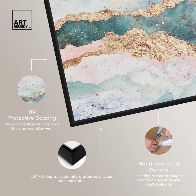 Rose Quartz Ridge Canvas by Art Remedy