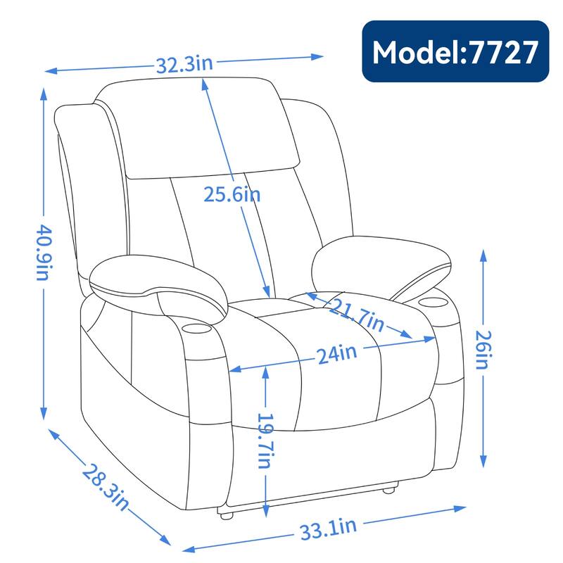 Dual Motor Power Lift Recliner Chair for Adults, Lay Flat Faux Leather Recliners w/Massage Heat, Cup Holders, Infinite Position