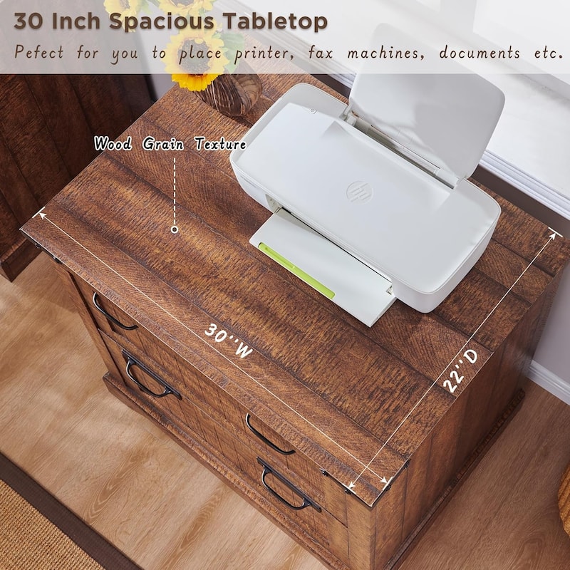 Farmhouse File Cabinet, Wood Filing Cabinets, Office Storage Cabinet