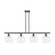 preview thumbnail 4 of 21, Innovations Lighting Ballston Athens Water Glass - 4 Light 48" Island Light Clear Water Glass/Matte Black