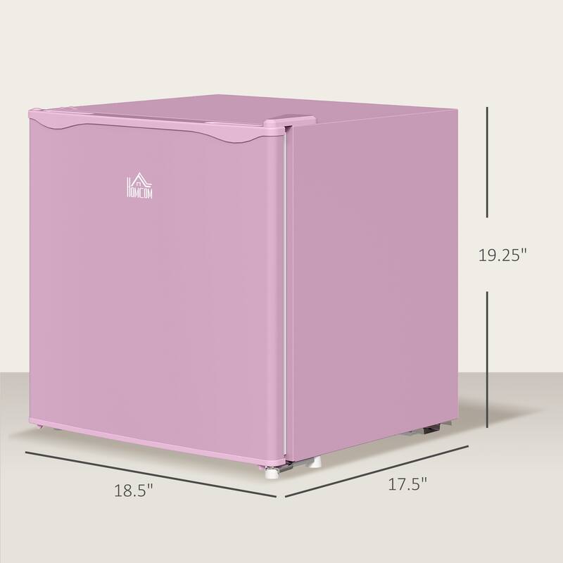 HOMCOM Mini Freezer Countertop, 1.1 Cu.Ft Compact Upright Freezer with Removable Shelves, Reversible Door for Home - Pink