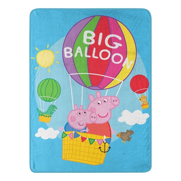 slide 2 of 4, Peppa Pig Big Balloon Micro Raschel Throw