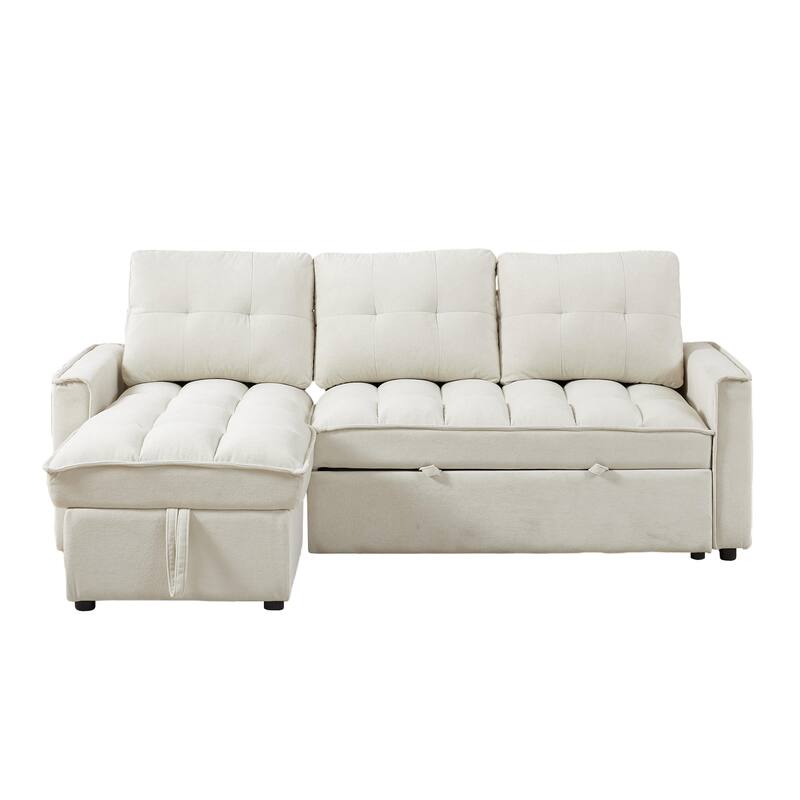 78.75" Chenille Reclining Sectional Sofa with USB/Type-C Charging, Hidden Storage & Ottoman