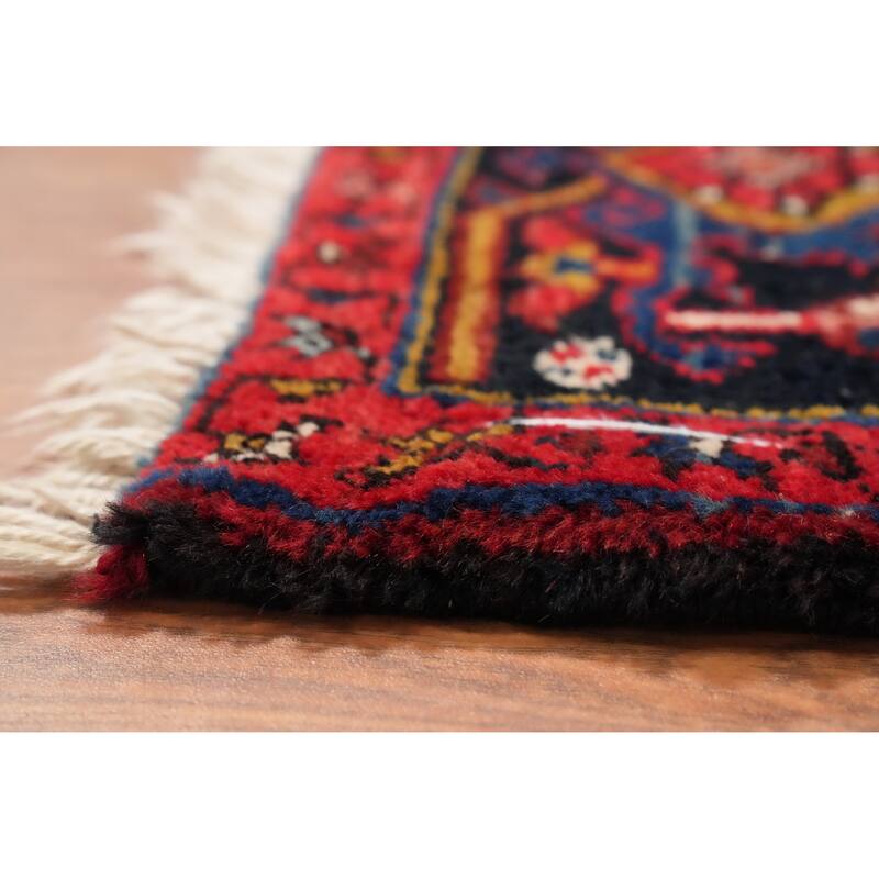 Hand Knotted Oriental 100% Wool Carpet Traditional Medallion Red Heriz Area Rug - 11' 11'' X 8' 4''