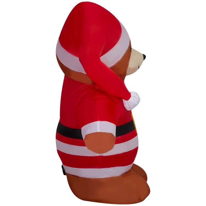 Airblown-Brown Bear in Santa Suit