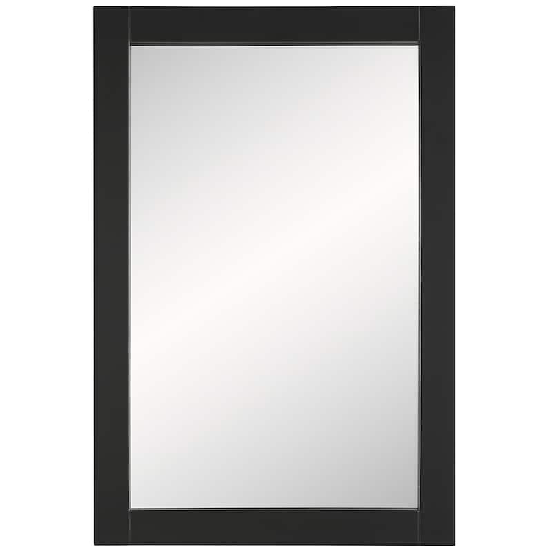 Shorewood Square Bathroom Soft Matte Black Mirror