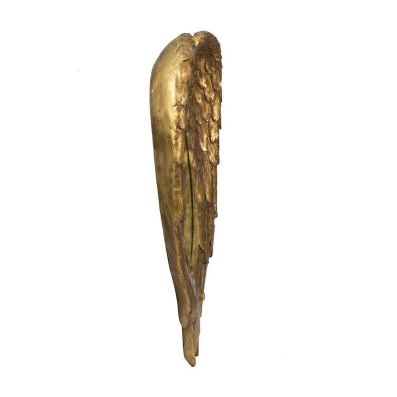 Vintage Style Angel Wing Framed Wall Mirror - 22"