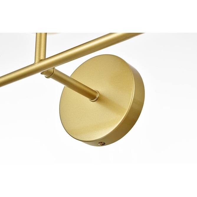 Elegant Lighting LD7321W28 Genesis 3 Light 10" Tall Bathroom Sconce