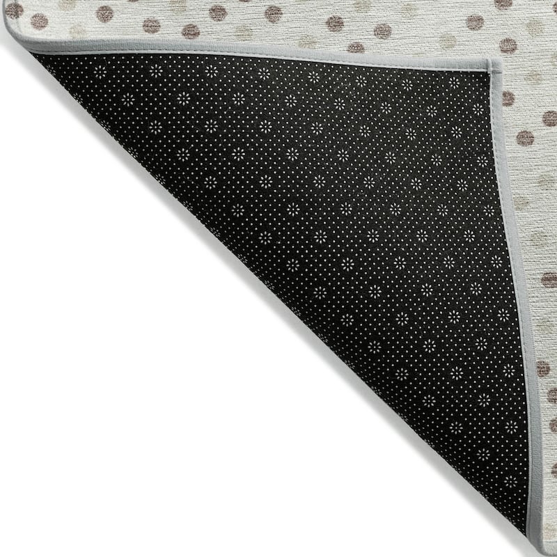 Machine Washable Indoor/ Outdoor Modern Dotty Chantille Rug