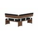 preview thumbnail 5 of 11, Somette Emily Modern Wood/Black Glass Dining Set with Nook