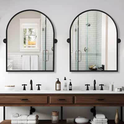 Rectangular Metal Framed Pivoted Bathroom Wall Vanity Mirror Adjustable Wall-Mounted For Modern Wall Decor