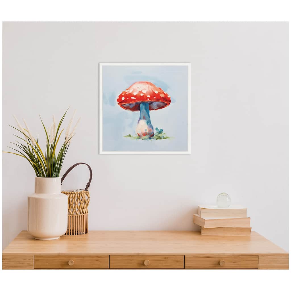 Kate and Laurel Sylvie Funky Magical Fly Agaric Mushroom Framed Canvas by The Creative Bunch Studio