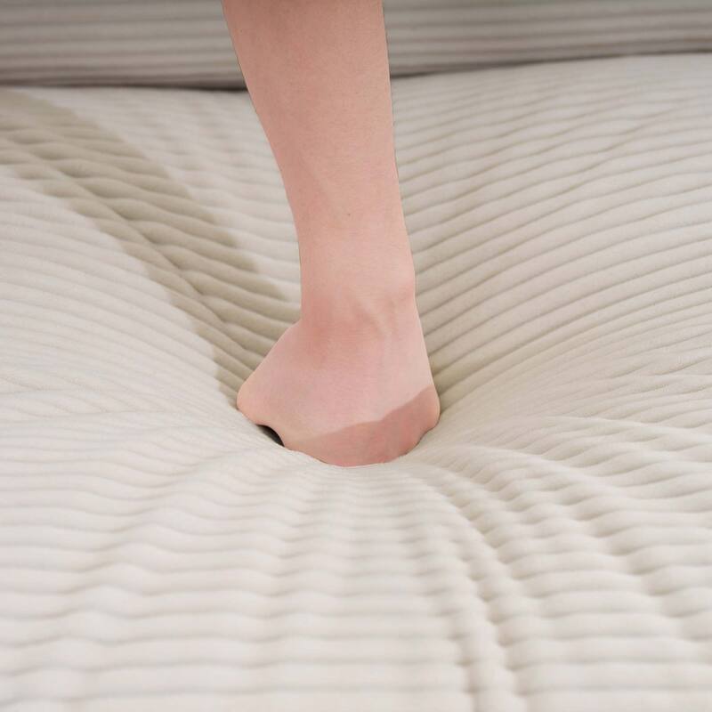 Beige 115" Corduroy Modular L-Shaped Sectional Sofa with Ottoman