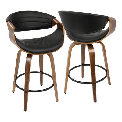 Carson Carrington Kanteborg Mid-century Modern Counter Stools (Set of 2) - N/A