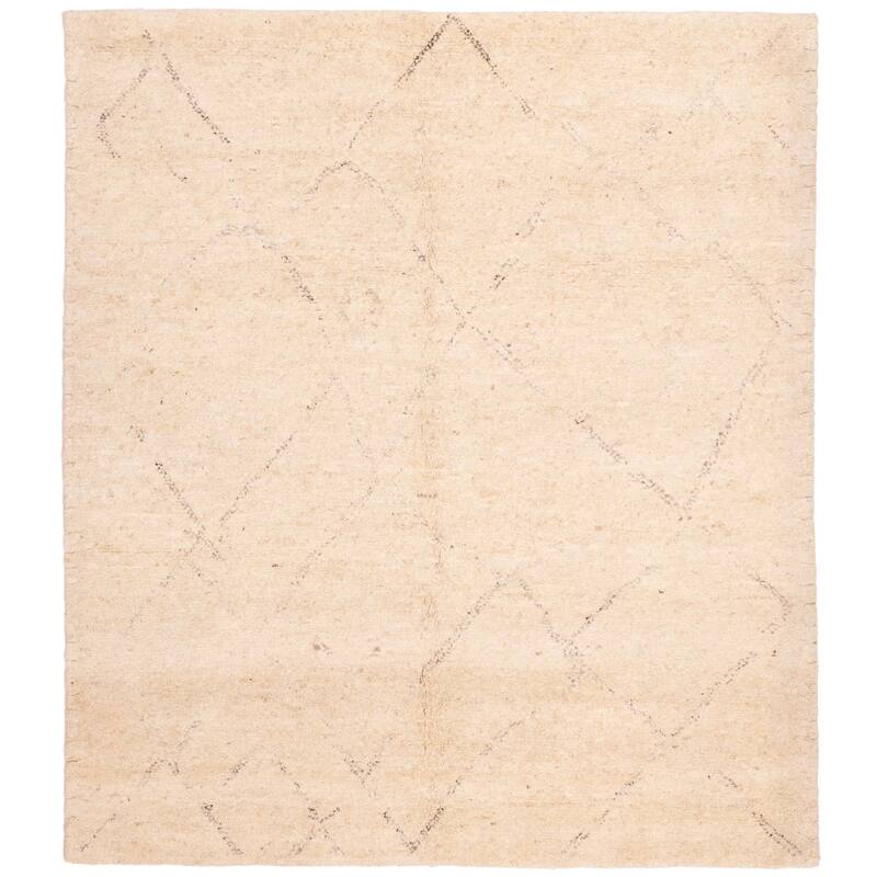 ECARPETGALLERY Hand-knotted Looma Ivory Wool Rug - 8'10 x 10'0