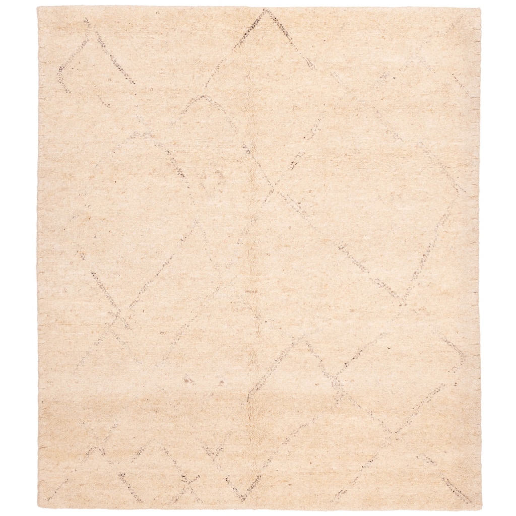ECARPETGALLERY Hand-knotted Looma Ivory Wool Rug - 8'10 x 10'0