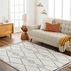 preview thumbnail 1 of 10, Livabliss Valencia Modern Moroccan Plush Area Rug Cream/Black - 2' x 3'