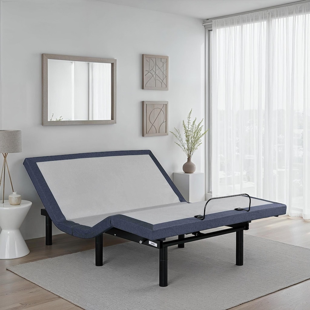 Twin XL Adjustable Bed Base with Massage & Position Adjustments