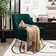 preview thumbnail 28 of 34, Costway Accent Chair Velvet Upholstered Single Sofa with Rubber Wood - 27'' x 25'' x 30''
