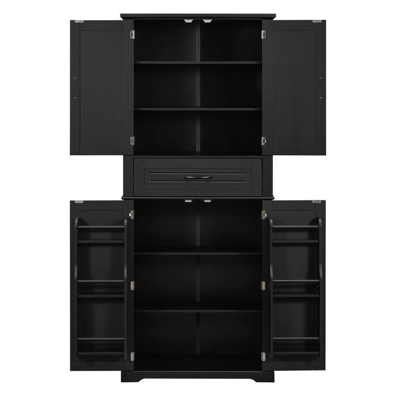 Bathroom Storage Cabinet - Multifunctional Organizer with Slide Rail Drawer & Adjustable Shelf