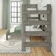 preview thumbnail 5 of 19, Farmhouse Twin over Twin L-Shaped Bunk Bed with Desk
