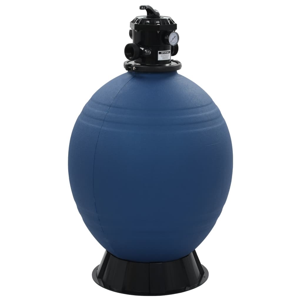 vidaXL Pool Sand Filter with 6 Position Valve Blue 2.6