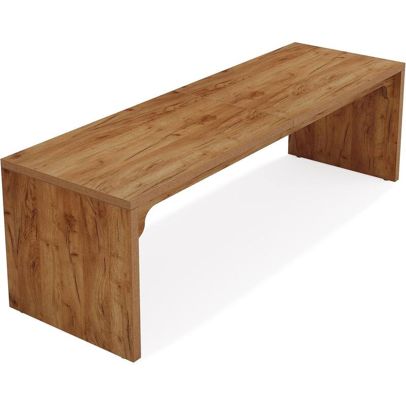 6.5FT Conference Table, Large Rectangle Conference Room Table - 1pc - Oak