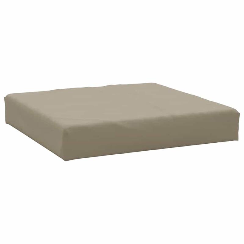 vidaXL Pallet Cushion Taupe Oxford Fabric, 100% polyester 23.6 x 23.6 in - 23.6 x 23.6 x 3.1 in