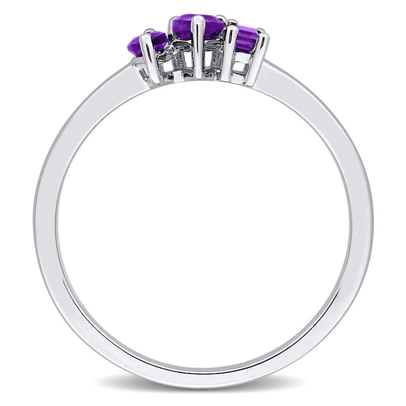 Miadora Multi-Gem Three Stone Ring Sterling Silver