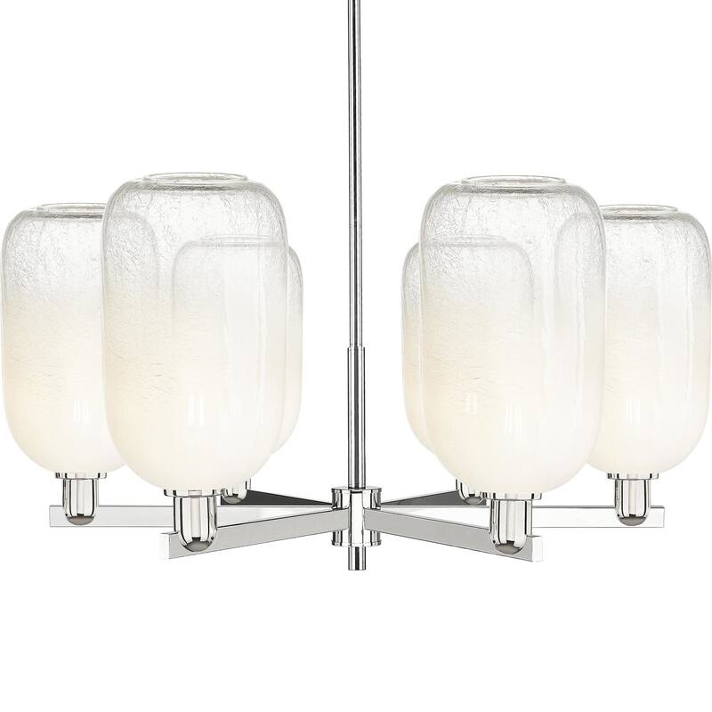 Innovations Lighting 716-6CR-17-24 Brookhaven Cloche Chandelier - Polished Nickel / Opal