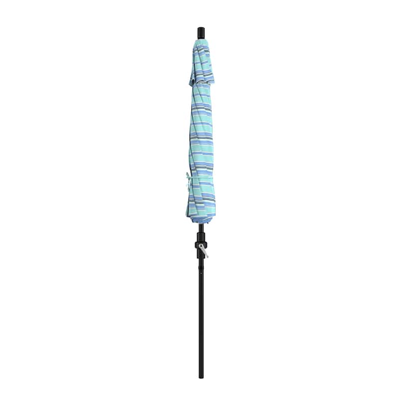 California Umbrella 9' Rd Golden State Series Patio Umbrella Bronze Aluminum Frame Crank Lift Collar Tilt Sunbrella