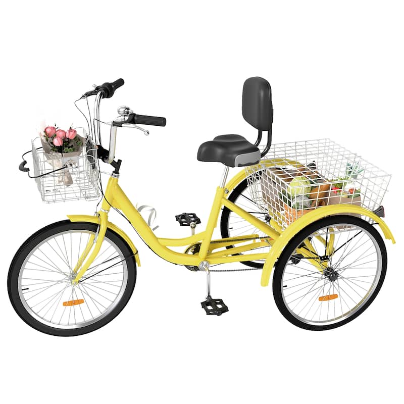Adult Tricycle 3 Wheel Bikes 7 Speed Trike Bike