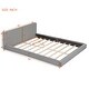 preview thumbnail 6 of 7, Queen Size Upholstered Platform Bed with Velvet Fabric and Solid Frame, Sturdy Construction with Wooden Slats