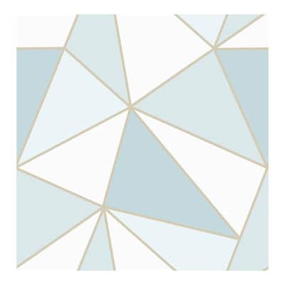 Apex Blue Geometric Wallpaper - 20.5 x 396 x 0.025