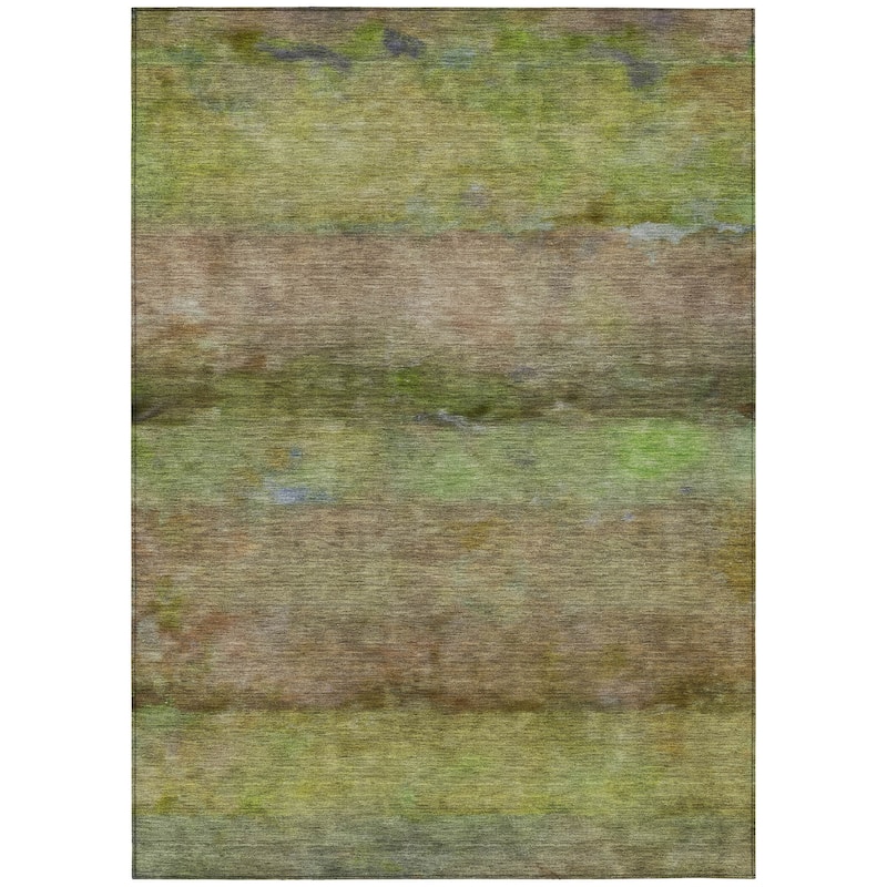 Machine Washable Indoor/ Outdoor Contemporary Ombre Chantille Rug