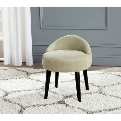 SAFAVIEH Mid-Century Modern Brinda Green Mist Petite Vanity Chair - 16.1" x 16.5" x 19.7"